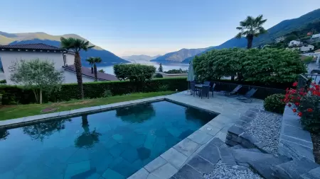 Das Highlight im Casa Ramerino ist es, beim Einnachten über den Pool, Scheimmbad zu schauen und den majestätischen Lago Maggiore zu bewundern.